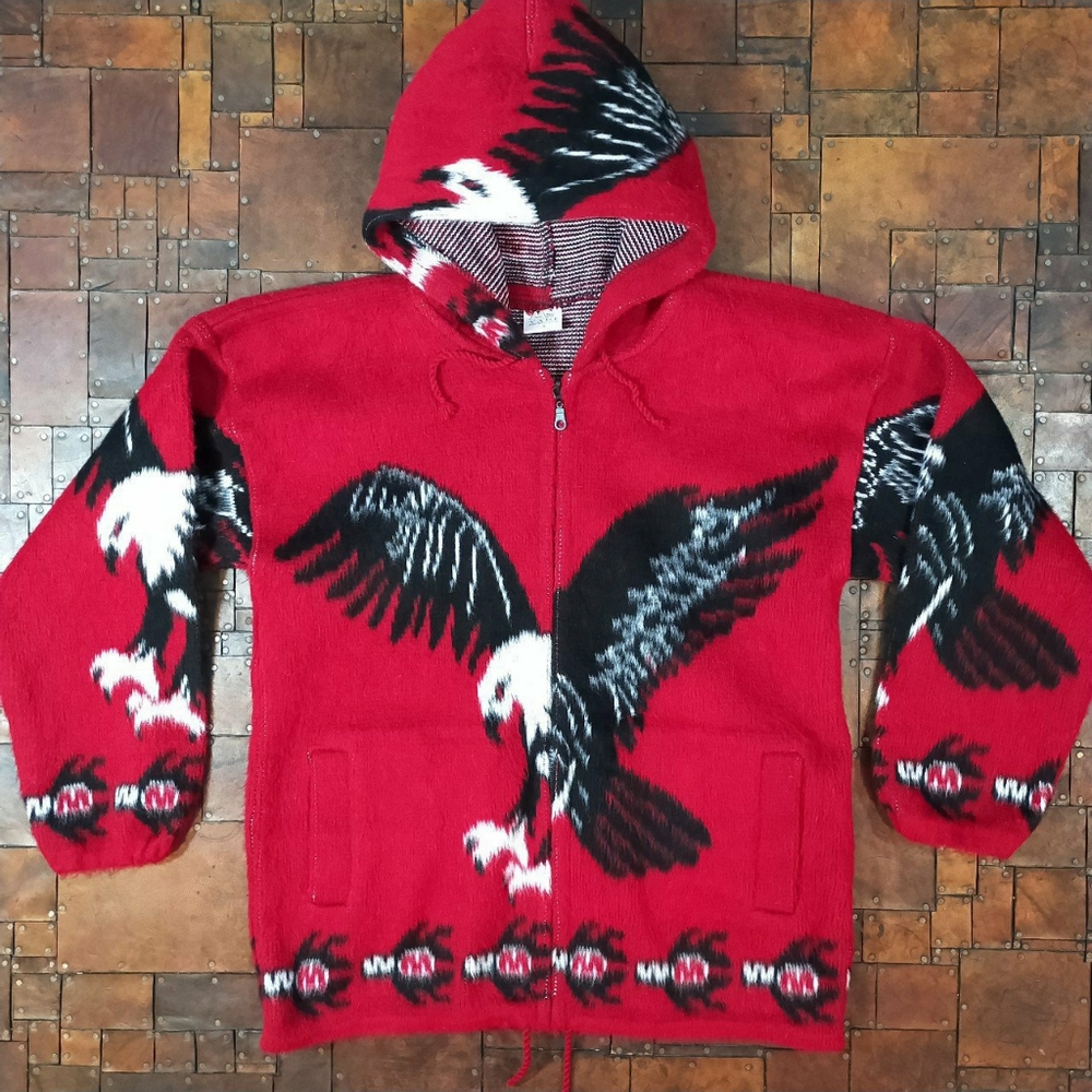 Store Close Mid Of Nov!!  ⛓Yari Artesanias eagle red wool jacket⛓